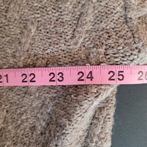 J Jill Cardigan Sweater Womens S Petite Brown Long Sleeve Chunky Knit Alpaca - Picture 9 of 9